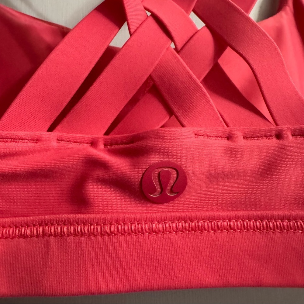 Lululemon Athletica Coral Strappy Sports Bra Size 32A - Picture 3 of 4